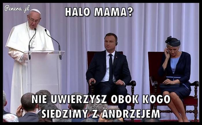 Halo mama, nie uwierzysz obok kogo siedzimy z Andrzejem