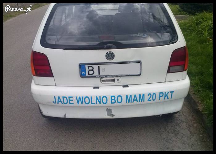 I temu panu/pani można wybaczyć zamulanie na drodze