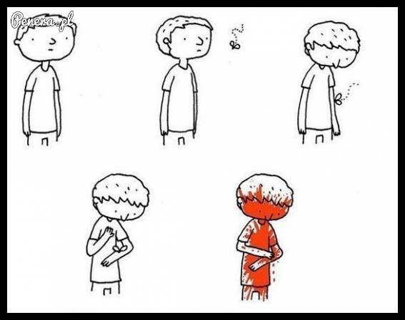 Kiedy zabijasz komara :D