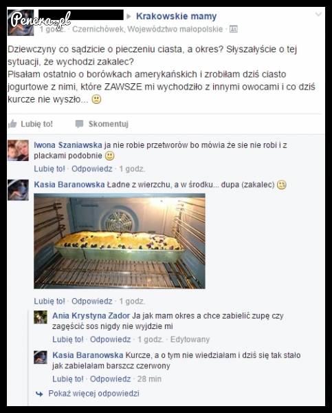 Pieczenie ciast kontra okres u kobiety