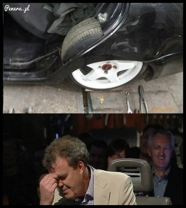 Pięknie mu to koło wlazło do środka