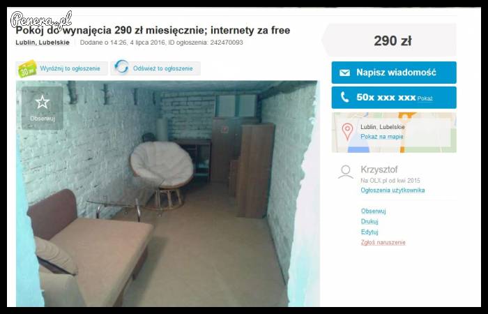 Pokój do wynajęcia za 290zł - ktoś chętny