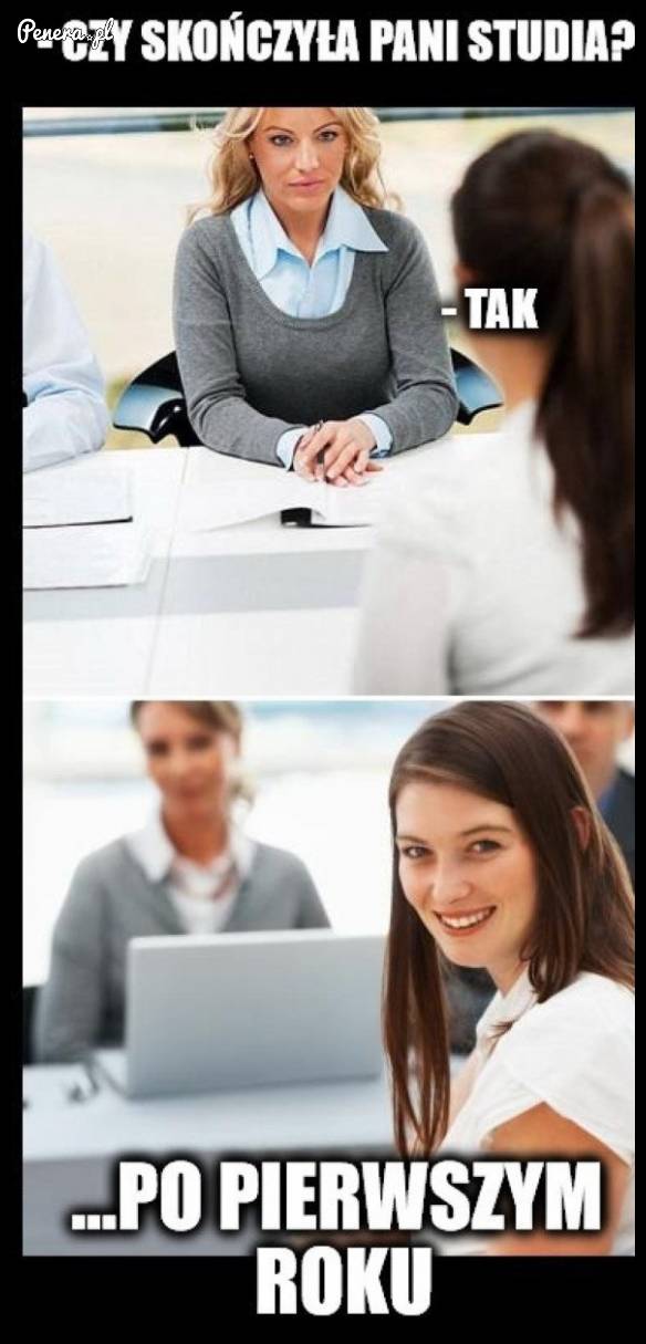 Tymczasem na rozmowie kwalifikacyjnej