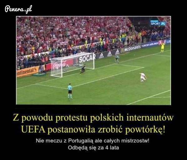Z powodu protestów polskich kibiców, UEFA postanowiła zrobić powtórkę!