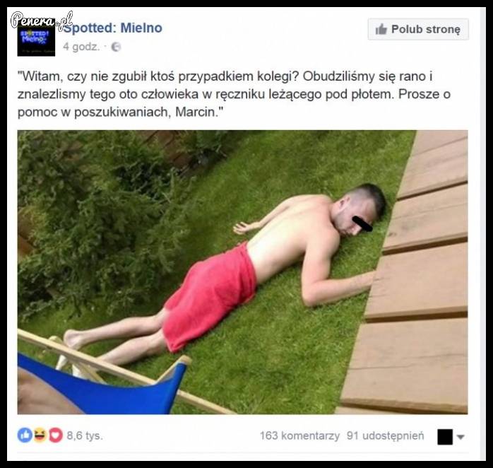 Czy ktoś czasem nie zgubił kolegi w Mielnie