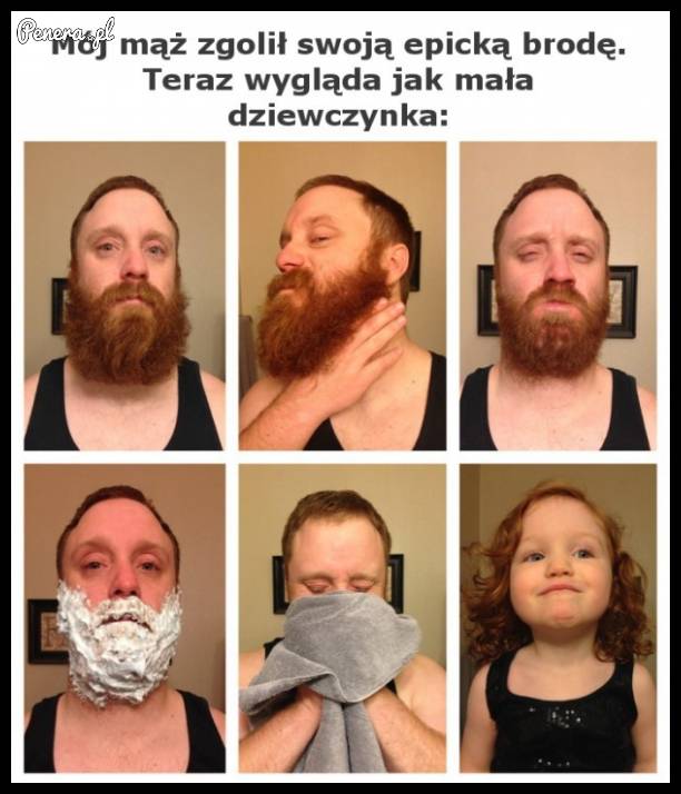 Gdy facet zgoli swoją epicką brodę