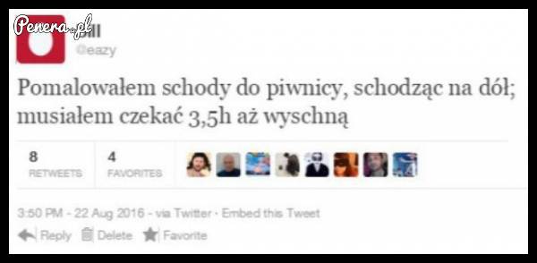 Gdy malujesz schody do piwnicy