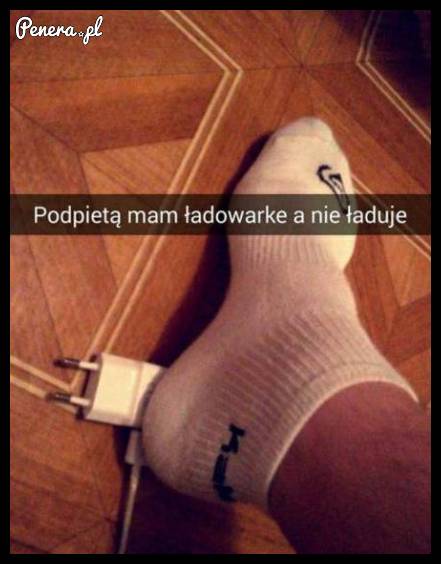 Ma podpiętą ładowarkę a nie ładuje