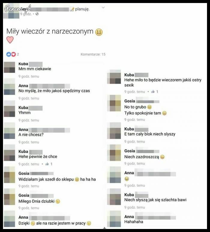 Miły wieczór z narzeczonym