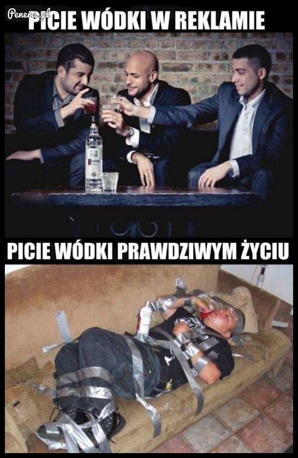 Picie wódki w rzeczywistości