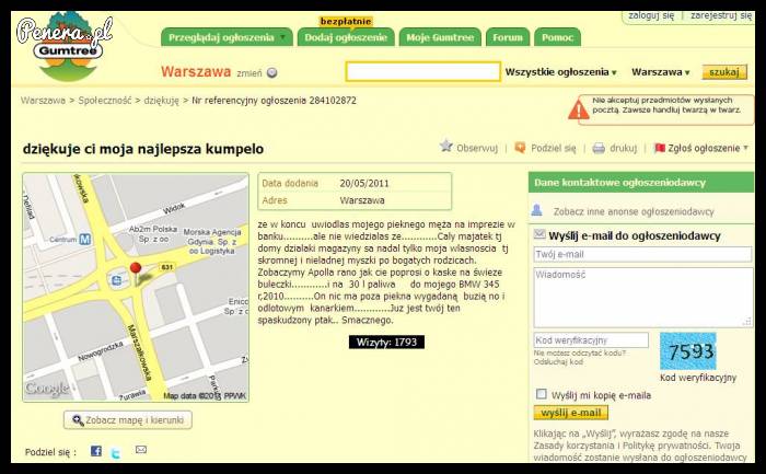 Podziękowanie dla najlepszej przyjaciółki