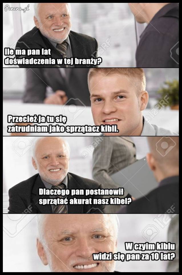 Tymczasem na rozmowie kwalifikacyjnej na poważne stanowisko