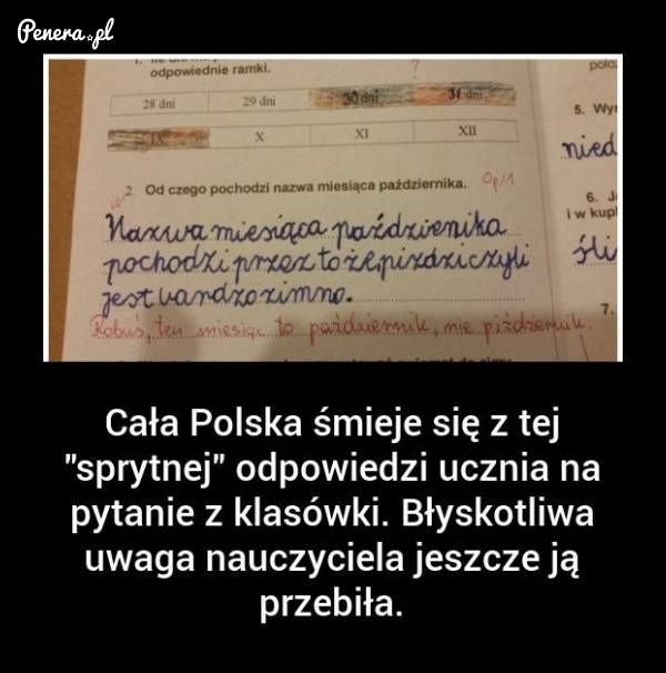 Cała Polska śmieje się z tej błyskotliwej odpowiedzi ucznia