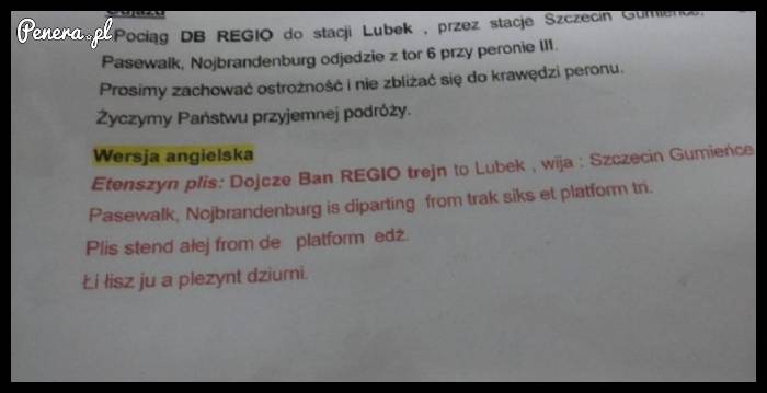 Etenszyn plis - na PKP nie musisz znać angielskiego