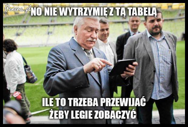 Kiedy Leszek próbuje znaleźć Legię w tabeli