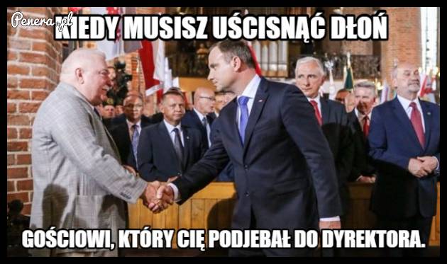Kiedy musisz uścisnąć dłoń