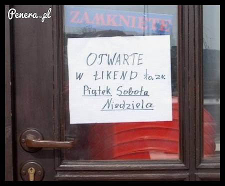 Otwarte w łikend