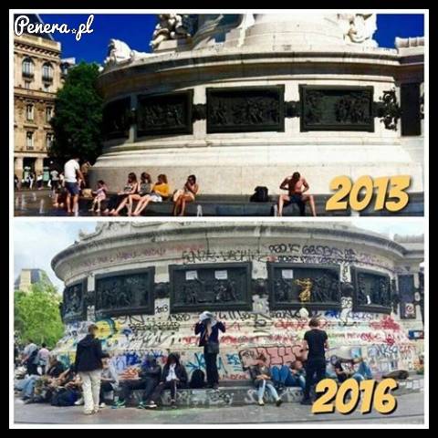 Paryż kiedyś kontra Paryż dziś