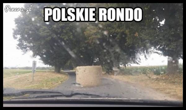 Polskie rondo na wsi