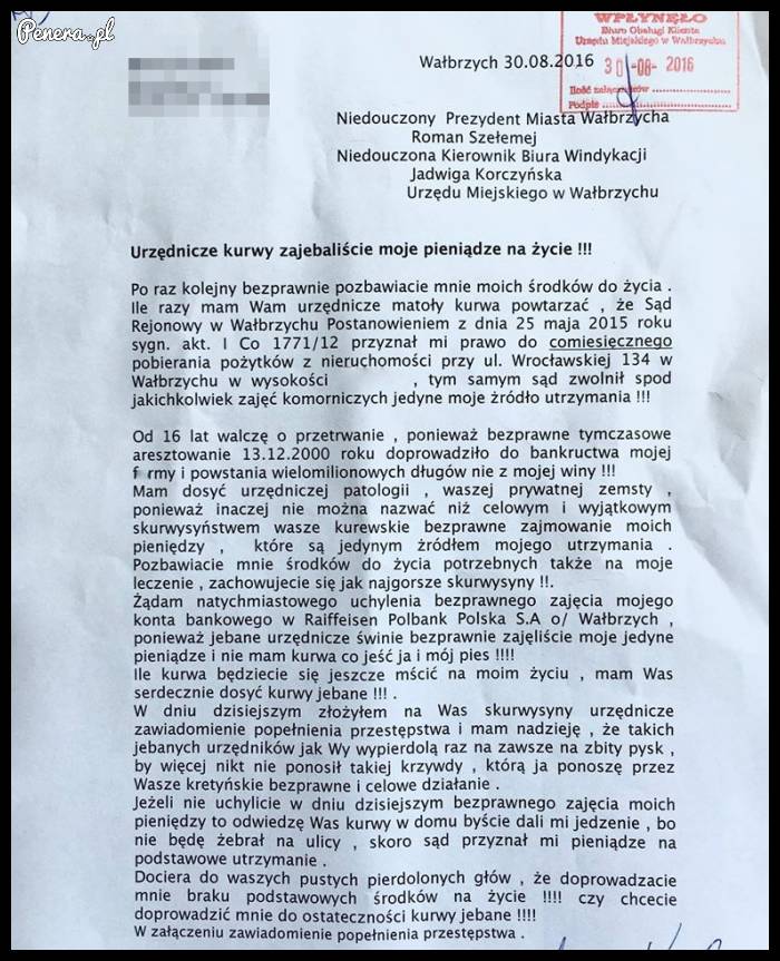 Wk*rwienie na urzędników poziom mega pro