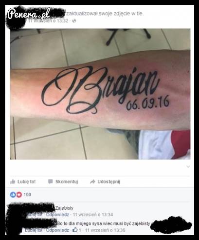 Zajeb*sty tatuaż z Bajankiem