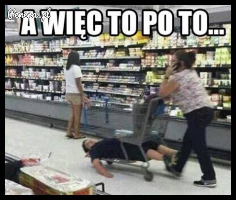 A więc to po to są tak zrobione wózki sklepowe