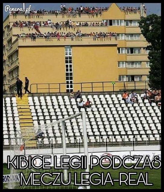 Kibice Legii podczas meczu z Realem