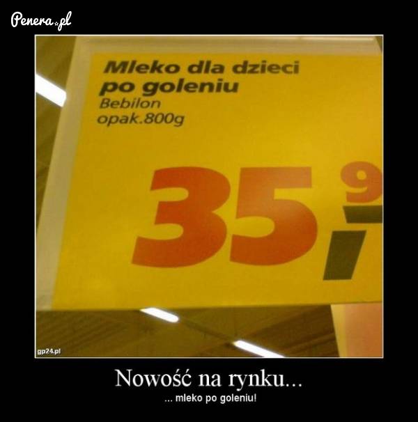 Nowość na rynku! Mleko po goleniu!