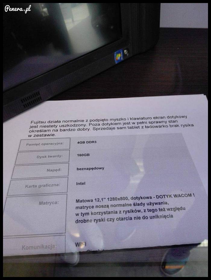 Opis produktu w jednym z Lombardów