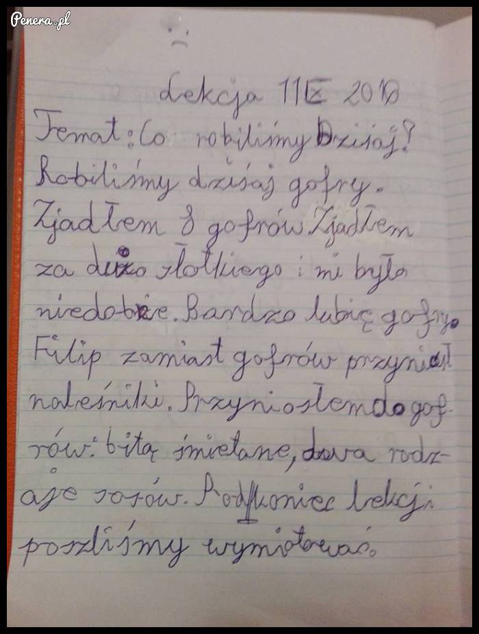 Temat: Co robiliśmy dzisiaj?