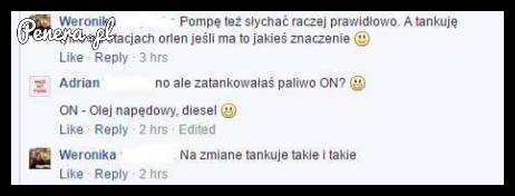 Zdolna kobita tankuje raz tak raz tak