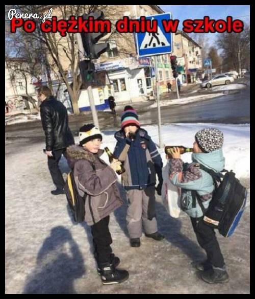 Po ciężkim dniu w szkole