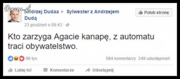 Andrzej z góry ostrzega