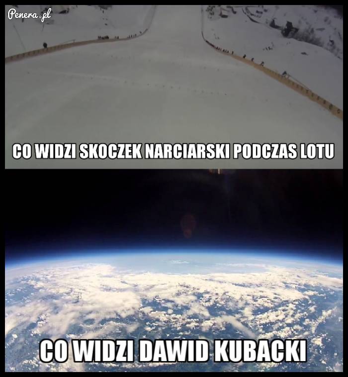 Co widzi skoczek narciarski podczas lotu?