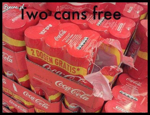Dwie puszki dają gratis