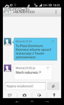 Kiedy jesteś bardzo głodny i piszą że kierowca już jedzie