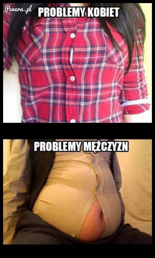 Problemy kobiet kontra problemy mężczyzn