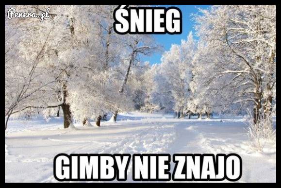 Śnieg - gimby tego nie znają :D