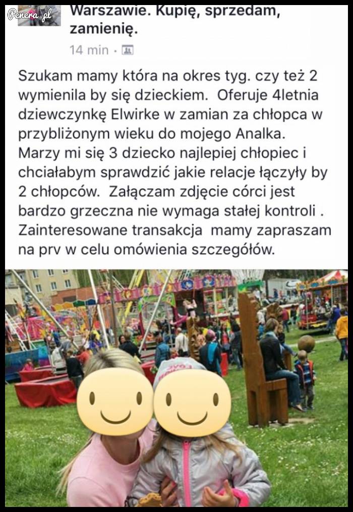 Tym czasem mamusia chce się zamienić dziećmi