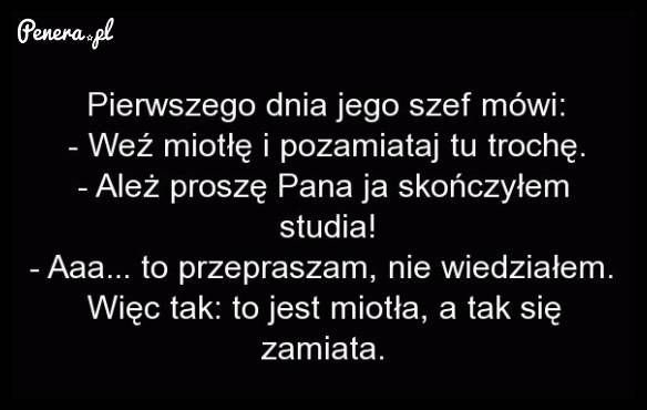 Tymczasem pierwszego dnia w pracy :D