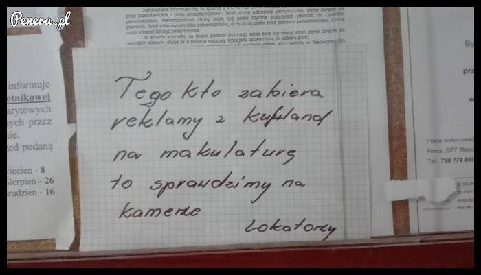 Ale żeby kraść ulotki?