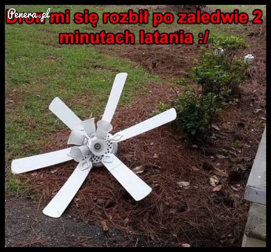 Dron się rozbił po zaledwie 2 minutach latania