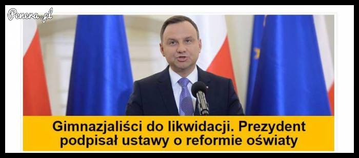 Gimnazjaliści do likwidacji