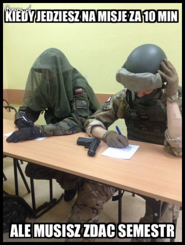 Kiedy jedziesz na misję za 10 minut