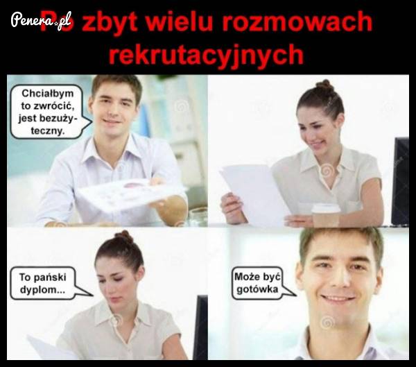 Po wielu rozmowach kwalifikacyjnych