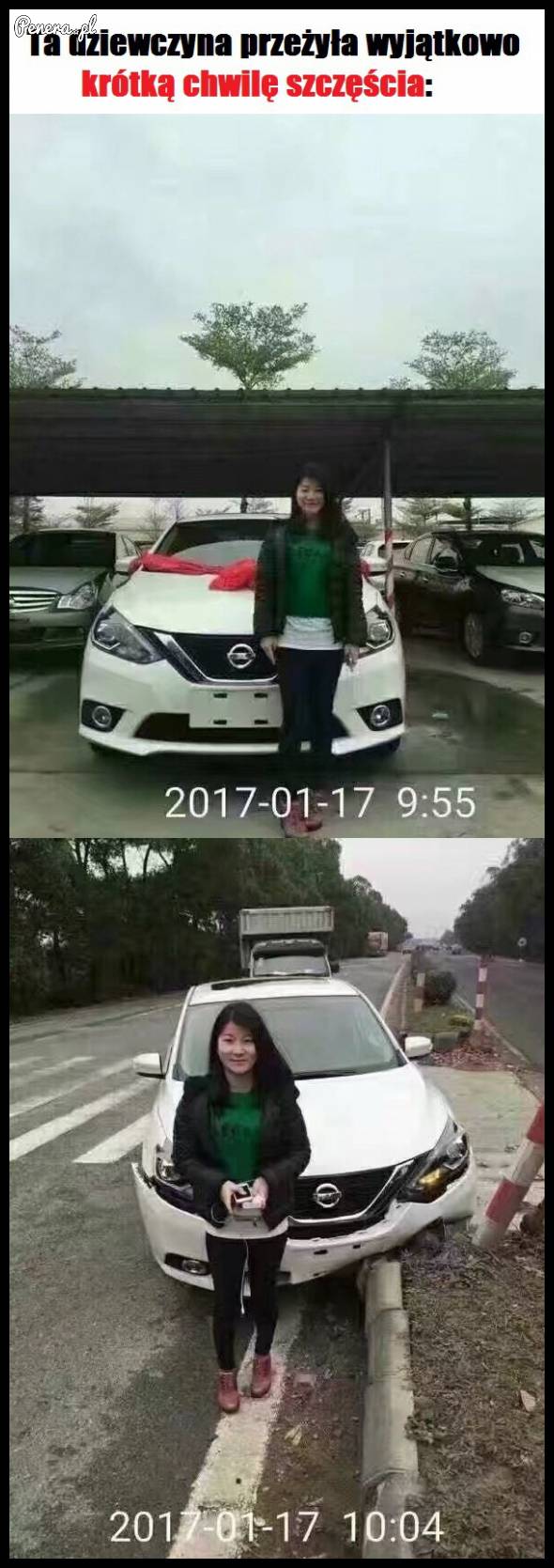 Ta dziewczyna przeżyła krótką chwilę szczęścia