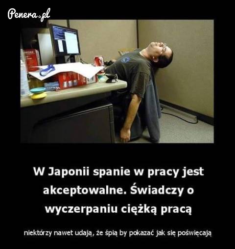 W Japonii spanie w pracy jest akceptowalne