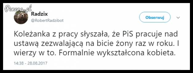 O takiej ustawie to jeszcze nie słyszałem :D
