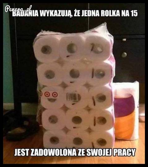 Badania wykazują że jedna rolka na 15...