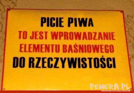 Picie piwa to...